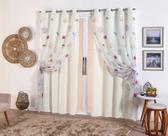 Cortina De Oxford Com Voil Estampada Sala E Quarto 280 X 230 Cortina De Oxford Com Voil Estampada Sala E Quarto 280 X 230