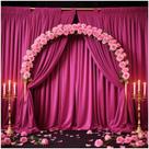 Cortina de pano de fundo e cortinas SoarDream Hot Pink Poliéster 5x3m