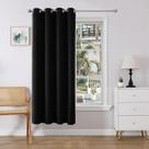 Cortina de porta Blackout Joydeco, 183 cm de comprimento, privacidade, preta Cortina de porta Blackout Joydeco, 183 cm de comprimento, privacidade, preta