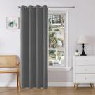 Cortina de porta Blackout Joydeco, 229 cm de comprimento, privacidade, cinza claro
