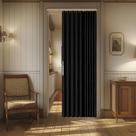 Cortina de porta magnética interior com portas acordeão AJAZZ 100% Blackout