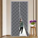 Cortina de porta TUZIER com isolamento térmico magnético 96x211 cm cinza