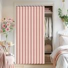 Cortina de porta Vatge Accordion Style rosa 198x132cm para armário