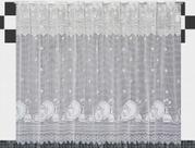 Cortina de Renda - Copa e Cozinha - Pratos - Branco - 2,20m x 1,20m - P/ Varão - Cortilester