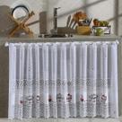 Cortina de Renda Para Pia Gabinete Cozinha 2,00m x 80cm Clássica
