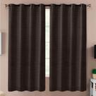 Cortina de Varão Rústica Texturizada 1,80m x 2,80mRubi Marrom - DECORI