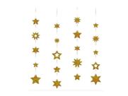 Cortina Decor Estrela Holografica Ouro Natal 1UN Regina