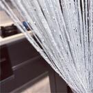 Cortina decorativa de corda de porta com divisão de 100 cm x 200 cm - branca