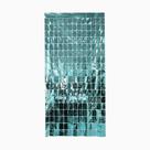 Cortina Decorativa Painel Mágico 1x2m - Retângulos - Azul Claro - Art Lille