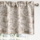 Cortina DriftAway 132x61cm Bege Linen Blackout Valance Cortina DriftAway 132x61cm Bege Linen Blackout Valance