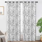 Cortina DriftAway Tree Branch Blackout 260 cm cinza térmico