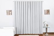 Cortina Duda sala ou quarto oxford 3,00x2,80 para varão 3m cor branca