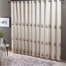 Cortina Dupla Doha Chocolate 24 Ilhoses 300x250cm Casa D'oro - Sultan