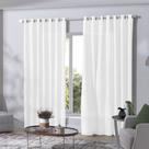 Cortina Duplex Mônaco Com Forro 3,00x1,70m Branco- Bella Janela