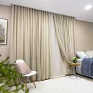 Cortina Duplex Provença Linho 660x280 para Trilho Suíço