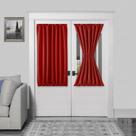 Cortina DWCN French Door Thermal Blackout 137x102 cm Vermelha