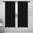 Cortina Easy-Going Opaca 107x183 cm 2 Paneles Negro