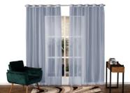 Cortina em Voil Liso Para Sala ou Quarto Para Varão Simples Azul 4,00m x 2,80m