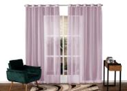 Cortina em Voil Liso Para Sala ou Quarto Para Varão Simples Rosa 4,00m x 2,80m