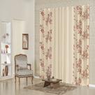 Cortina estampada Floratta 2 metros micropercal 200 fios floral palha