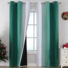 Cortina Estelar Textiler 107x213 cm Verde Gris Degradado Blackout