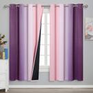 Cortina Estelar Textiler Ombre Rosa Roxa Blackout 132x183 cm