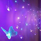 Cortina Fairy Lights Butterfly para quarto Twinkle LED Cortina Fairy Lights Butterfly para quarto Twinkle LED
