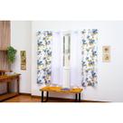 Cortina florata 2,80 x 1,40m estampa azul decoração quarto e sala Cortina florata 2,80 x 1,40m estampa azul decoração quarto e sala