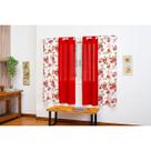Cortina florata 2,80 x 1,40m estampa vermelha decoração quarto e sala Cortina florata 2,80 x 1,40m estampa vermelha decoração quarto e sala
