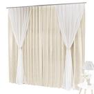 Cortina Florata Jacquard Voal 3m X 2,50m Varão/Trilho Suíço Cortina Florata Jacquard Voal 3m X 2,50m Varão/Trilho Suíço