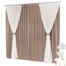 Cortina Florata Jacquard Voal 4m X 2,50m Varão/Trilho Suíço Cortina Florata Jacquard Voal 4m X 2,50m Varão/Trilho Suíço