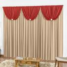 Cortina Flórida Casa Dona 300x250cm Vermelho