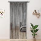 Cortina frisada YIIBAII para portas de cristais 100x200cm cinza
