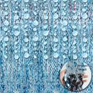 Cortina Garland CHAROUP Ocean Blue Wave Tinsel 201x100cm