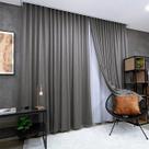 Cortina Gaze De Linho Com Blackout 5,00x2,60 Trilho Suiço Duplo