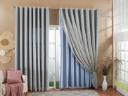 Cortina Gaze De Linho Forro Blackout 5,00x2,80 Sala E Quarto Varias Cores