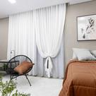 Cortina Gaze Linho 4,00x2,60 Com Blackout Para Trilho Suiço Simples