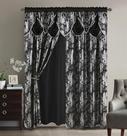 Cortina GLORY RUGS Jacquard Black 140x213 cm 2 painéis