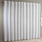 Cortina Grécia Linho com Ilhós 300 x 250 cm Naturalle Preta com Forro Sultan
