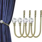 Cortina Holdback HEMOUR montada na parede, gravatas, 4 unidades