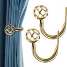 Cortina Holdbacks HIKMLK Mirror Gold Metal 2 unidades