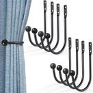 Cortina Holdbacks Meetart Decorative Vintage Style Black, pacote com 8