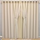 Cortina Idealle Tecido Blackout Voal Premium 4,00x2,70m Corta Luz Luxo Varão 4M - Palha - 100% Poliéster Cortina Idealle Tecido Blackout Voal Premium 4,00x2,70m Corta Luz Luxo Varão 4M - Palha - 100% Poliéster