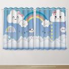 Cortina Infantil 2,60x1,50 Chuva De Amor Decoração Quarto Criança- IMPAKTO VISUAL Cortina Infantil 2,60x1,50 Chuva De Amor Decoração Quarto Criança- IMPAKTO VISUAL