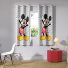 Cortina Infantil com Blackout PVC Mickey Logo Bella Janela 2,40x1,70