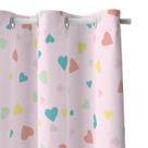 Cortina Infantil para Quarto de Meninas Corações 2,80x1,40m