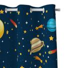 Cortina Infantil para Quarto Sistema Solar 2,80m x 1,40m