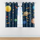Cortina Infantil para Quarto Sistema Solar