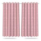 Cortina Infantil Quarto Menina Estrelas 2,60x1,50m Mod01