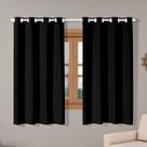 Cortina Isa Varão Tecido Oxford 2,00M X 1,40M P/ Preto